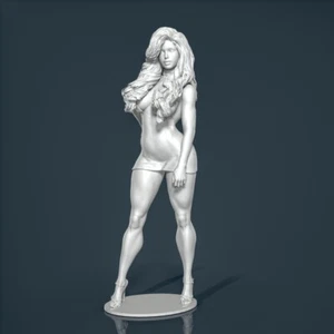 Figura de resina sin pintar. Niña Mujer Sexy Falda 1/18 1/24 1/43 1/32 - Imagen 1 de 6
