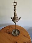 Antique Lucerne ? Three Wicked Brass Whale Oil Lamp