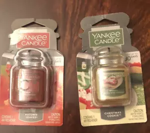 Zwei 2 Yankee Candle Car Jar Ultimate Lufterfrischer Christmas Cookie Autumn Leave - Bild 1 von 4