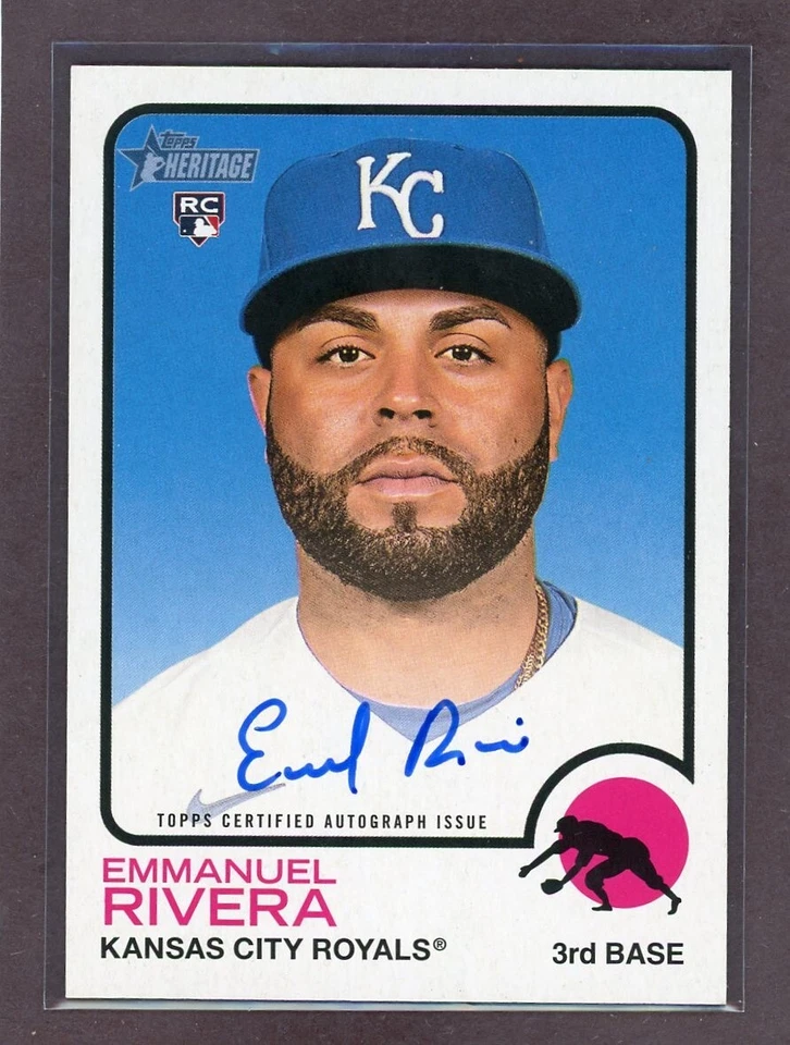 2022 Topps Heritage Real One Autographs Emmanuel Rivera RC Kansas City Royals - Image 1 of 1