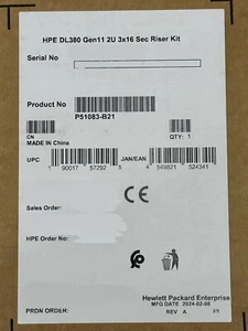 HPE ProLiant DL380 Gen11 2U x16/x16/x16 FHFL Secondary Riser Kit P51083-B21 - Bild 1 von 3