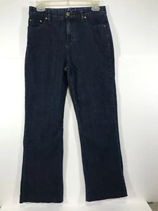 D & Co. Denim & Company Dark Wash Elastic High Waist Stretch Jeans Women's Sz. 6 - Picture 1 of 3