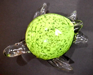 Turtle by Fifth Avenue Crystal Lg Green, Yellow, Clear - Picture 1 of 14