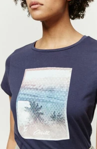 O'Neill Palm Ladies Short Sleeve T Shirt, Navy Blue - Picture 1 of 3