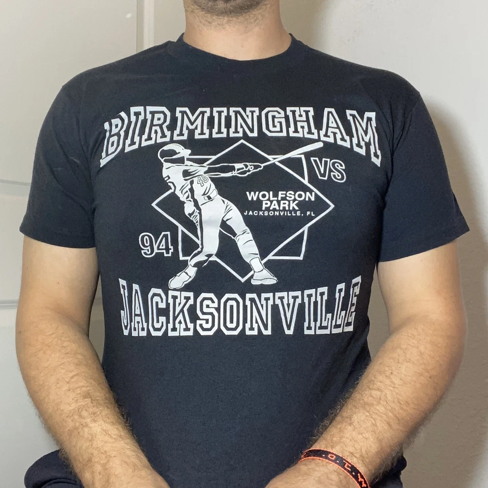 Camisa de béisbol vintage Michael Jordan Barons talla mediana 1994 rara Foto 1 de 4