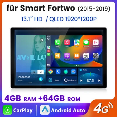 Android13 Auto Car Play Car Stereo For Mercedes Benz Smart Forfour Fortwo GPS AM - Bild 1 von 4