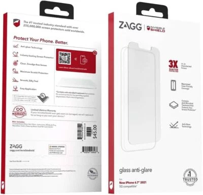 Zagg Invisible Shield Screen Protector for iPhone 6.1 2021/6.1 Pro 2021 5G - Image 1 of 4