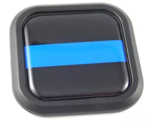 Police thin blue line Square Black rim Emblem Car 3D Decal Badge Bumper 2" - Foto 1 di 7