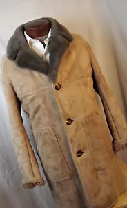 MORELANDS England Echt Lammfell Herren Vintage Shearling Ledermantel Med-Lg - Bild 1 von 10