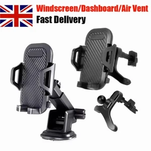 Support Téléphone Portable Voiture Universel 360° Pare-Brise Tableau de Bord Support Ventilation - Photo 1 sur 13