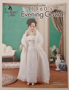 Annie's Attic Crochet 1960's Evening Gown Designed by Iris Niles Wamboldt 871521 - Picture 1 of 3