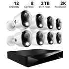 Night Owl 12 Channel 8 Wired 4 Wi-Fi 2K DVR Security System with 2TB Hard Drive 