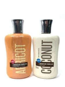 Bath Body Works Signature Vanillas COCONUT APRICOT Body Lotion 8 fl. oz Lot Of 2 - Picture 1 of 2