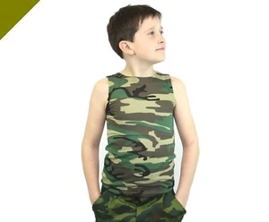 CAMISETA NIÑOS JÓVENES CAMUFLAJE EXTERIOR SENDERISMO CAMPING PAINTBALL GOTCHA - Imagen 1 de 2