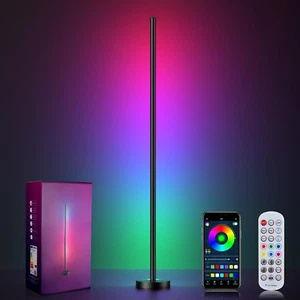 LED Corner Floor Lamp RGB Modern Color Changing Music Sync Smart Living Room Lig - Picture 1 of 11