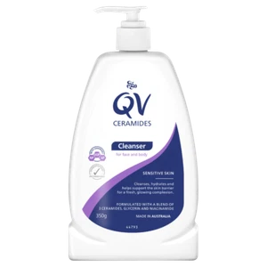 QV Ceramide Cleanser 350g Sensitive Skin for Face and Body Removes Makeup Dirt - Picture 1 of 2