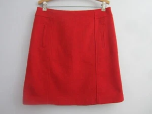 Falda lápiz recta Talbots para mujer 8 mezcla de lana roja M clásica vacaciones preppy - Imagen 1 de 10