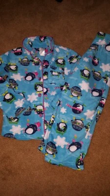 Niñas Joe Boxer Talla 4/5 Vellón 2 Piezas Invierno Pijama Pingüinos Invierno Foto 1 de 2