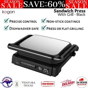 Kogan Smart Grill and Sandwich Press Panini Maker Non-Stick Removable Plates New - Picture 1 of 12