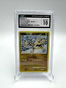 2007 Pokemon Secret Wonders Electabuzz Reverse Holo 87/132 CGC 10 Gem Mint - Picture 1 of 2