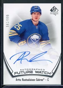 2021-22 SP Authentic Future Watch #139 Arttu Ruotsalainen Autographs RC 582/999 - Picture 1 of 2