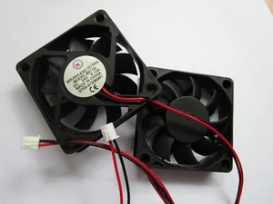 2 pcs Brushless DC Cooling 9 Blade Fan 6015S 24V 60x60x15mm 2Wire Sleeve Bearing - Picture 1 of 4