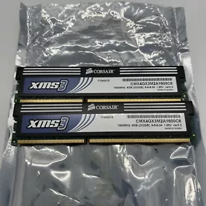 CORSAIR 4GB Set 2 x 2GB PC3-12800 DDR3 240 Pin DIMM CMX4GX3M2A1600C8 - Picture 1 of 2