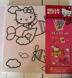 Hello Kitty Keilrahmen Leinwand Mal-Set mit Pinsel Farben Malvorlage C - Bild 1 von 4