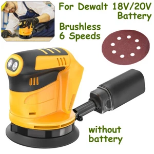 Lijadora eléctrica inalámbrica de 6 velocidades lijadora orbital sin escobillas para Dewalt 18V/20V Reino Unido - Imagen 1 de 12
