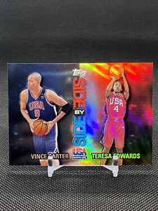 2000-01 Topps USA Side by Side Vince Carter Teresa Edwards Refractor