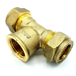 Camiseta hembra x 15 mm montaje en pared con tubería G1/2 hembra - Imagen 1 de 2