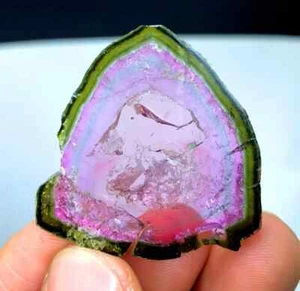 Rebanada de turmalina de sandía, turmalina bicolor de Afganistán - 43,50 quilates - Imagen 1 de 5
