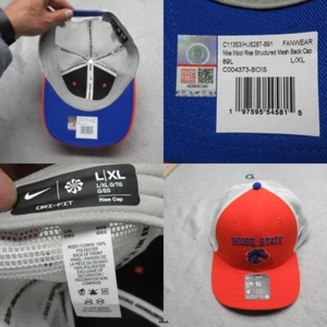 Boise State Broncos Nike Wool Rise Cap Orange White Unisex L/XL Mesh Back NEW - Picture 1 of 12