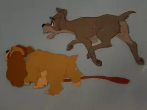 Lady and the Vagabondo Dipinto Animazione Originale Cel Disney Corniciato Walt Vintage - Foto 1 di 6
