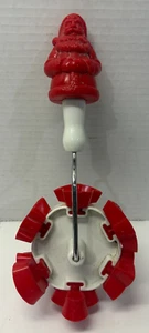 Vtg Wilton Santas Cookie Wheel Christmas Roller Cutter Kid Safe 6 Holiday Shapes - Picture 1 of 5
