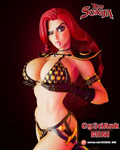 Estatua Sonja Roja Impresión 3D Sin Pintar/Sin Montar - Imagen 1 de 18