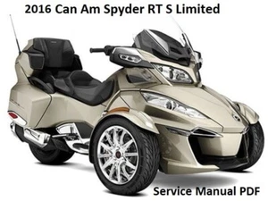 2016 Can-Am Spyder RT S Limited Special Service Repair Parts Manual CD - Afbeelding 1 van 2