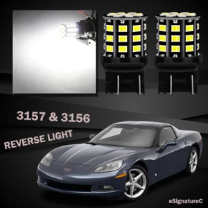 2 x Backup Reverse Light 3157 3156 33SMD LED For 2005 - 2013 Chevy Corvette - Foto 1 di 5