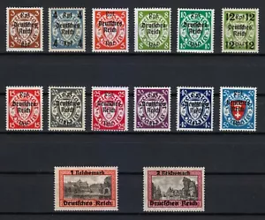 Deutschland Danzig 1939 postfrisch Mi 716-729 Sc 241-254 Aufpreis in schwarz Set / 04/** - Bild 1 von 2