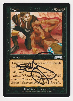 Signed Fugue Proof MP Exodus Artist Randy Gallegos 1998 MTG Magic AP Vintage! - Image 1 of 2