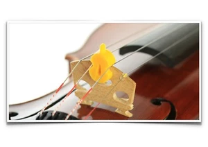 NEW original tourte single hole yellow rubber violin viola mute 3/4 - 4/4 size - Picture 1 of 5
