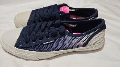 Tênis Superdry Low Pro Mesh tamanho 4 azul marinho escuro - Imagem 1 de 4
