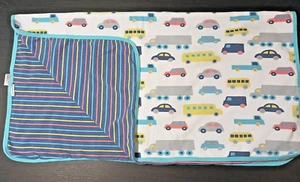 Marimekko Baby Junge Decke Autos LKW Busse Streifen doppellagig - Bild 1 von 10