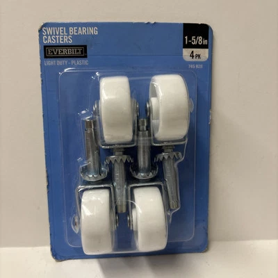 Легкие поворотные ролики с подшипниками Everbilt - белые -4 шт., 745928 - Изображение 1 из 2