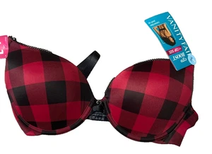 Vanity Fair Damen Ego Boost Add-A-Size Push-Up BH 34C - Cozy Check Print - Bild 1 von 3