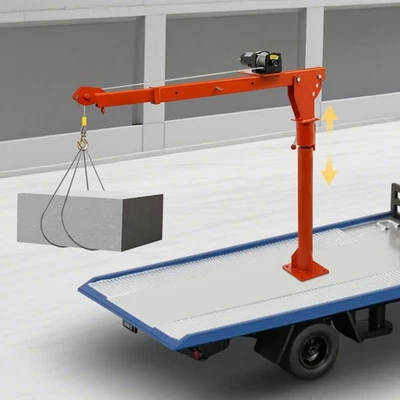 Кран монтируемый на грузовик 1100 фунтов с электрической лебедкой 3500 фунтов, краны-джиберы для пикапа - Изображение 1 из 4