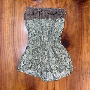 Vintage Y2K FCNY Damen Strampler M Trägerlos Schlange Transparent Spitze Neu aus altem Lagerbestand Neu mit Etikett NEU J12 - Bild 1 von 5