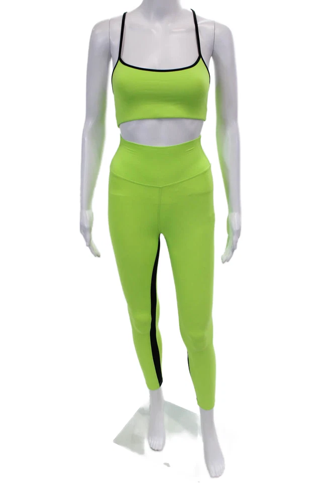 Splits 59 Mujer Tiro Alto Pull On Pantalones Leggings Sujetador Deportivo Verde Talla XS S Foto 1 de 4