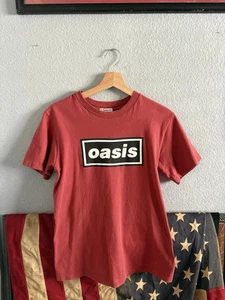 Rare 90s Oasis Band Tee T-shirt PROMO Box Logo Definitely Maybe 1994 Brit Pop - Picture 1 of 5