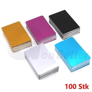 Laser Gravur blanko Aluminium Visitenkarten Blech Metall Platte Rohling 5 Farben - Bild 1 von 6